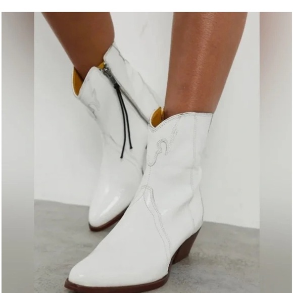 Free People New Frontier Patent Boots - Picture 1 of 9